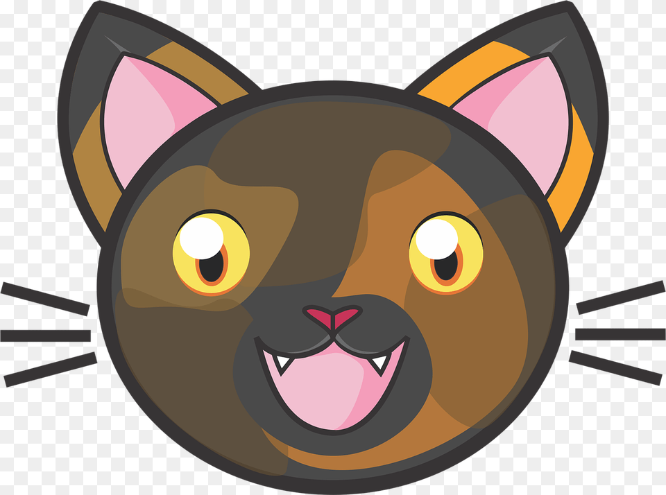 Tortie Cat Calico Kitty Cute Adorable Fun Kids Cute Cartoon Cat Face, Snout, Animal, Baby, Canine Free Transparent Png