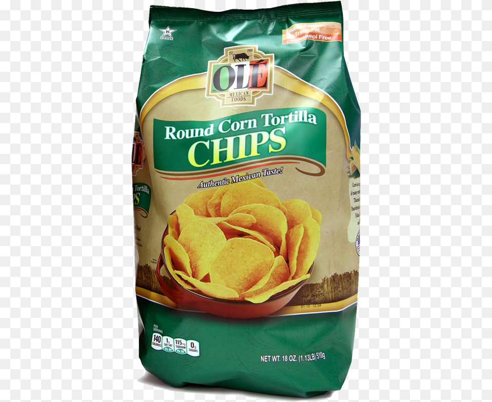 Tortilla Chips Rounds Ole Tortilla Chips Corn 18 Oz, Food, Snack, Bread Free Png Download