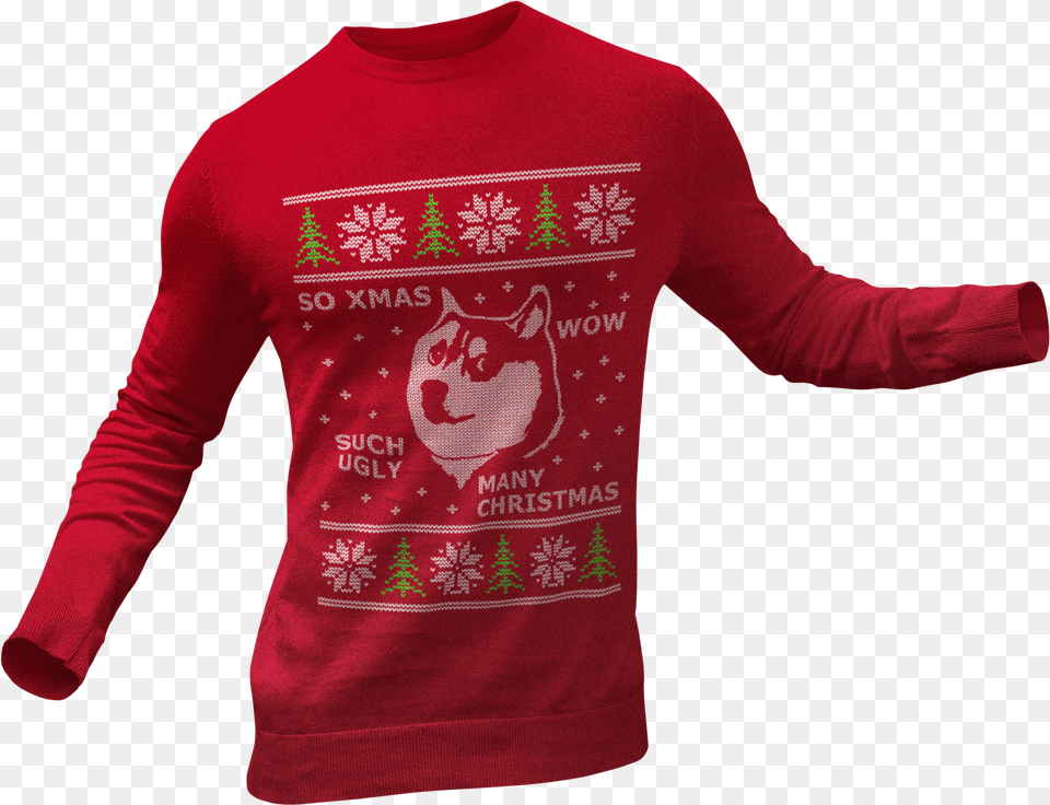 Tortoise Ugly Christmas Sweater Christmas Sweater No Background, T-shirt, Sleeve, Shirt, Long Sleeve Png
