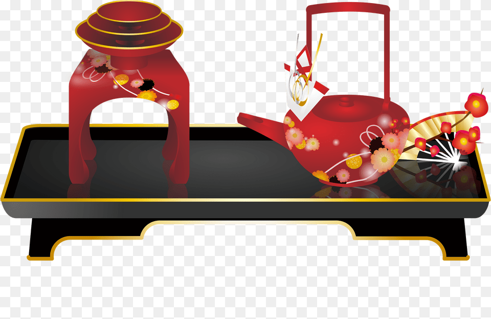 Toso Japanese New Year Clipart, Clothing, Hat, Furniture, Table Free Png
