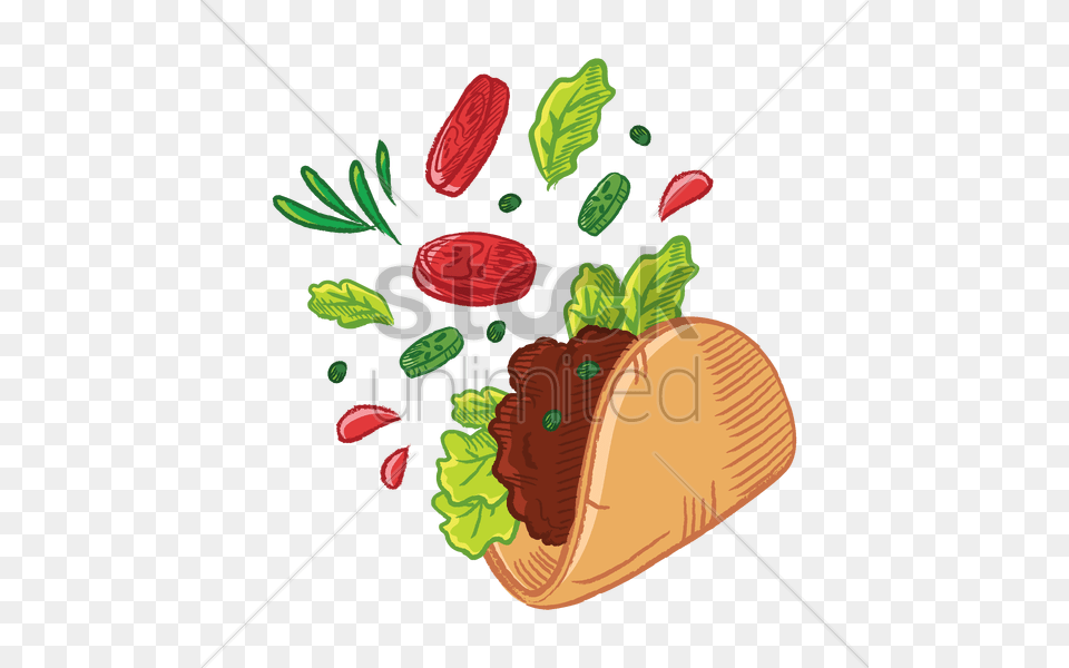 Tossed Tacos Image Stockunlimited Graphic Illustration, Food Free Png