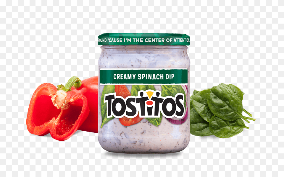 Tostitos Creamy Spinach Dip, Food, Ketchup, Bell Pepper, Pepper Free Transparent Png