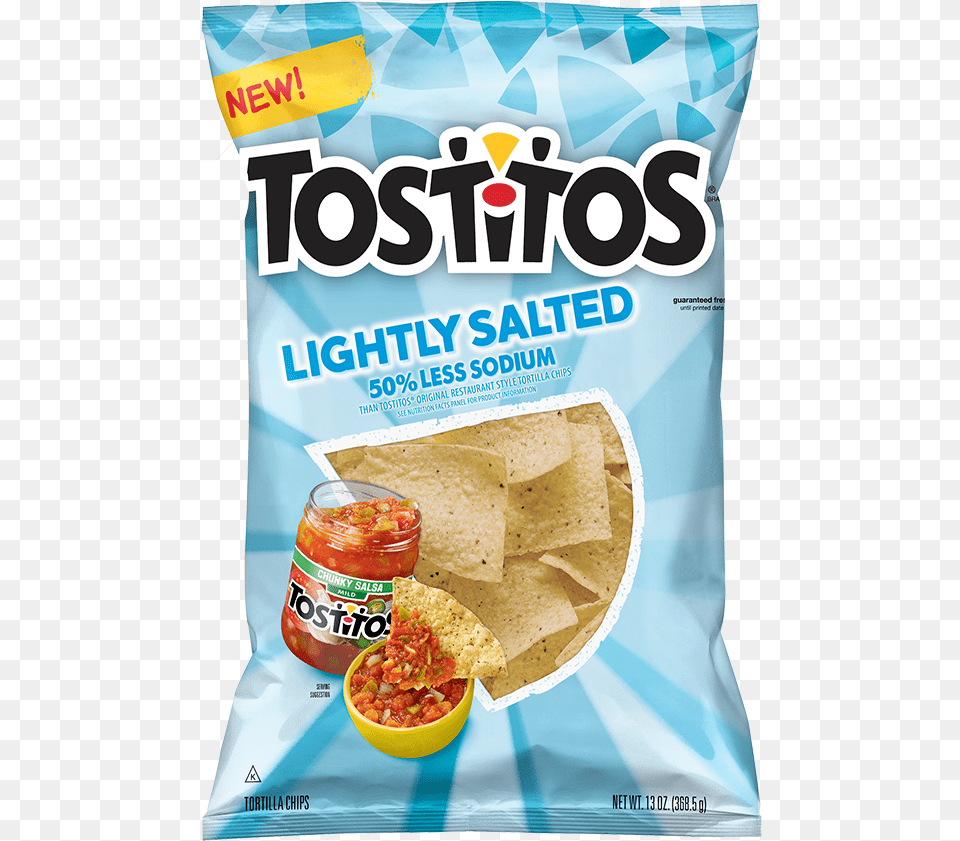 Tostitos Lightly Salted Tostitos Lightly Salted Chips, Food, Snack, Ketchup, Bread Free Png