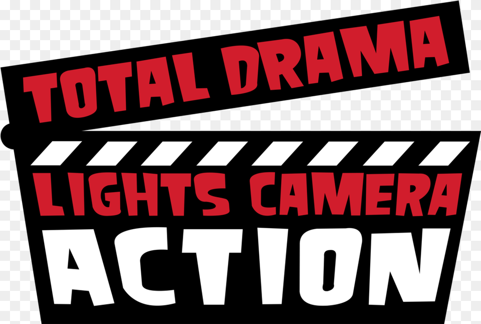 Total Drama World Tour Logo Clipart Total Drama Lights Camera Action, Text, Clapperboard Free Transparent Png