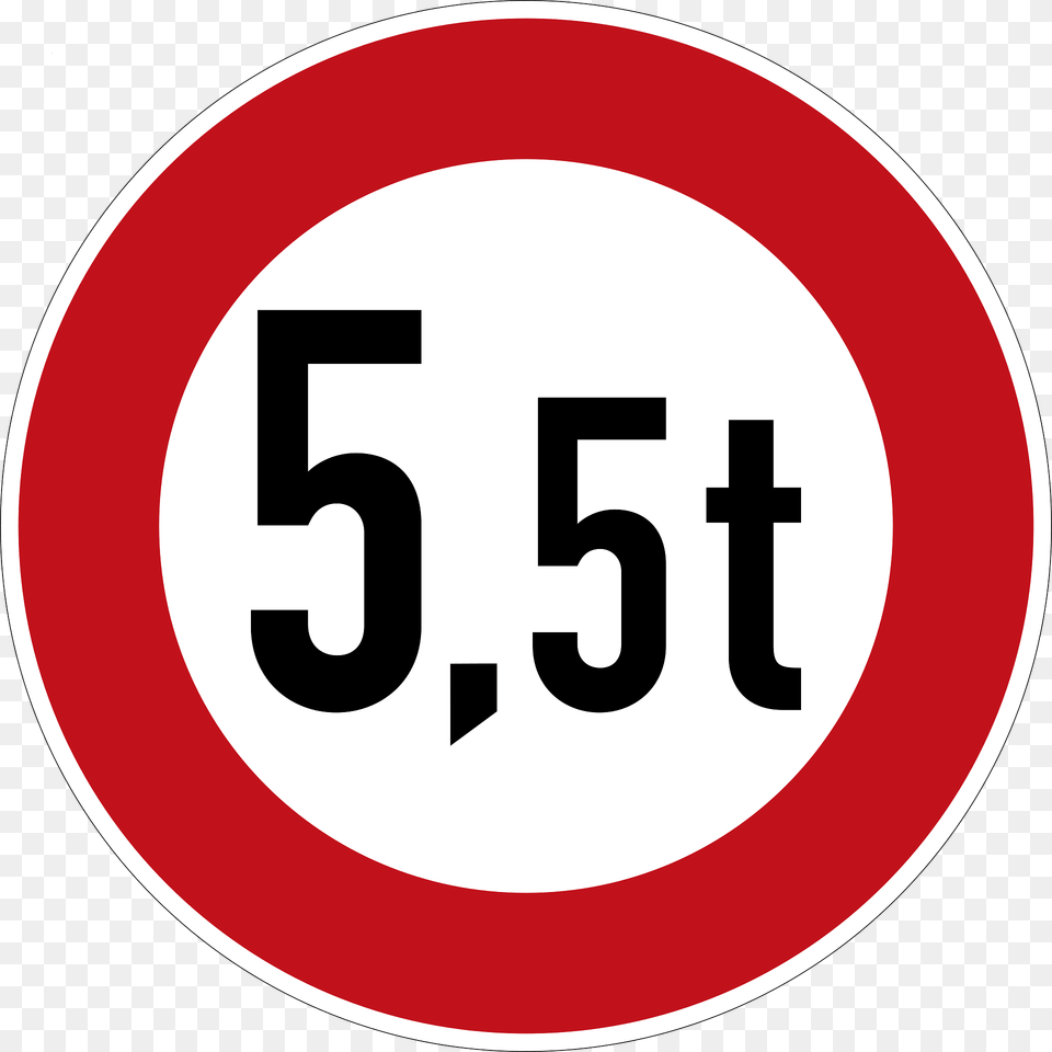 Total Vehicle Weight Limit 55 Tonnes Clipart, Sign, Symbol, Road Sign Free Transparent Png