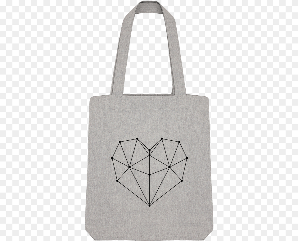 Tote Bag Stanley Stella Geometric Heart By Wait Design Desain Tote Bag Geometris, Accessories, Handbag, Tote Bag, Purse Free Png