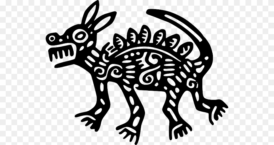 Totem Drawing Otter Perro Azteca Dibujo, Stencil, Animal, Kangaroo, Mammal Free Png