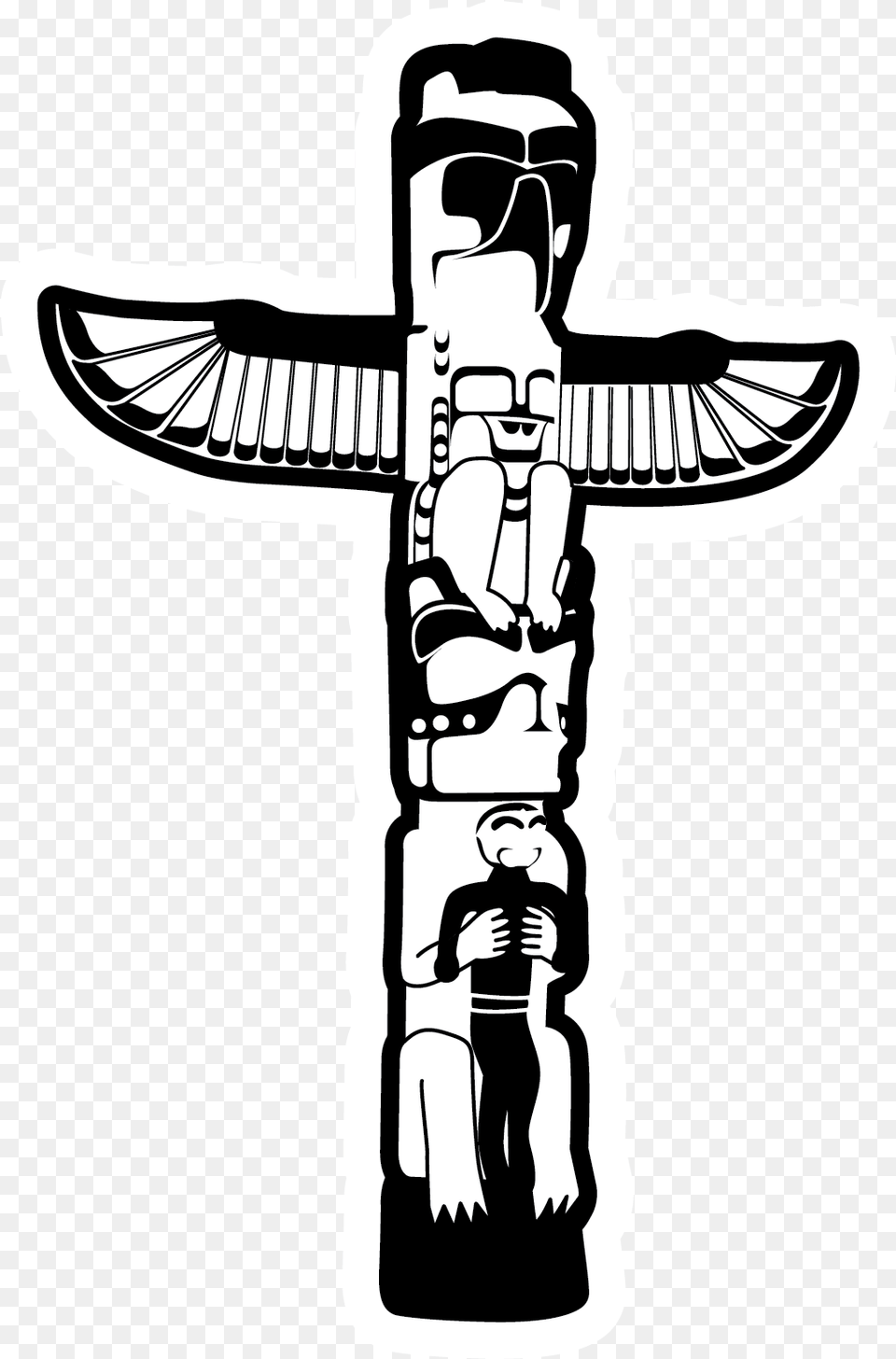 Totem Pole Illustration Totem, Architecture, Emblem, Pillar, Symbol Free Transparent Png