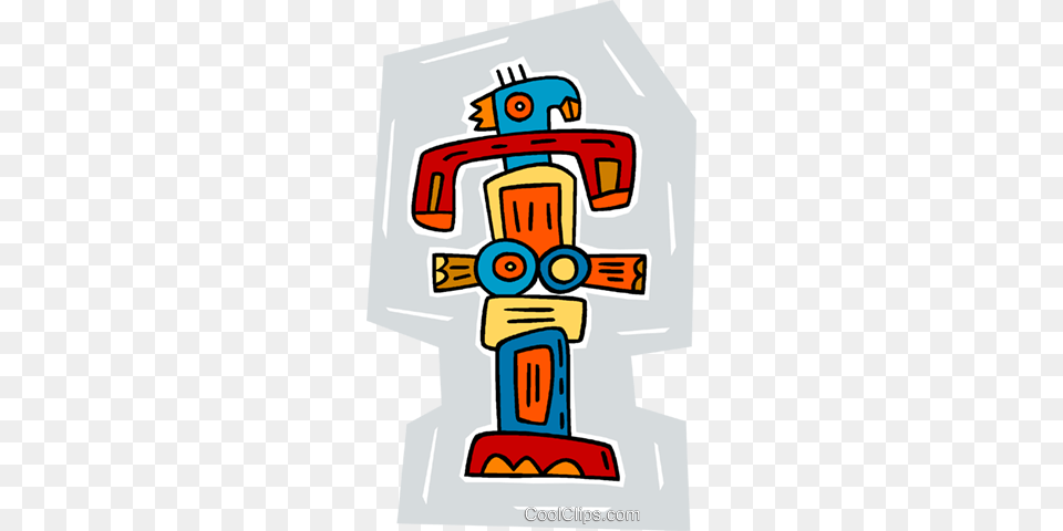 Totem Pole Royalty Vector Clip Art Illustration, Robot Free Png Download