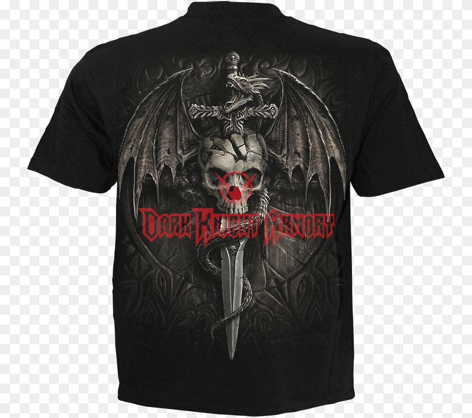 Totenkopf Schwert Und Drache T Shirt, Clothing, T-shirt, Skin, Tattoo Free Png Download