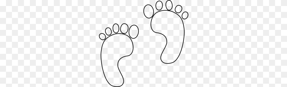 Totetude Printable Footprints Clip Art, Gray Free Png