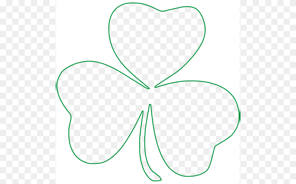 Totetude Shamrock Outline Clip Art, Flower, Petal, Plant, Stencil Free Transparent Png