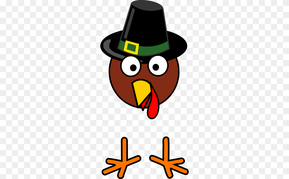 Totetude Turkey Head Feet Thanksgiving Clip Art, Clothing, Hat Free Png Download