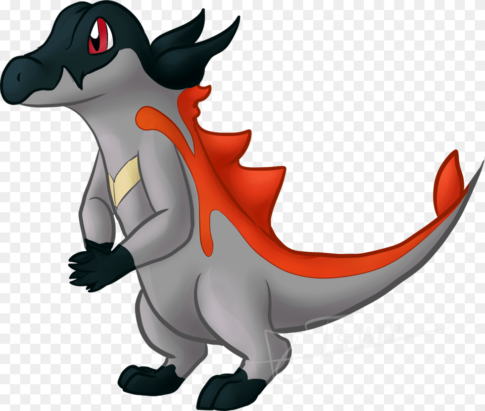 Totodile And Salandit Fusion With Tad More Salandit Salandit Fusion, Animal, Fish, Sea Life, Shark Free Png