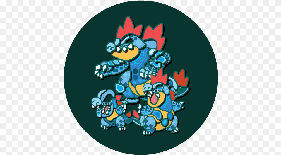 Totodile Family Button Izel Studios Cartoon Png