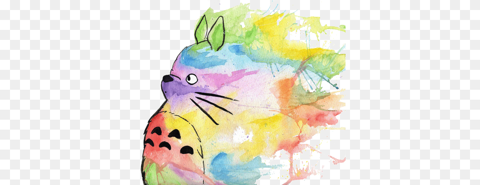 Totoro Anime And Art Image Totoro Watercolor Painting Free Png