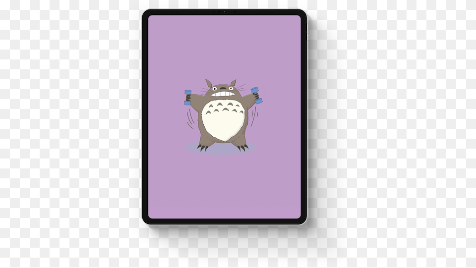 Totoro Dumbbell Cartoon, Computer, Electronics, Tablet Computer, Animal Free Png