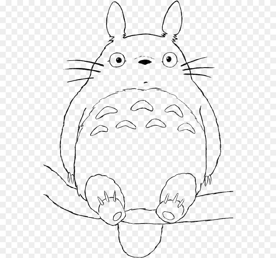 Totoro Lineart By Fur4lol D66uavu Totoro Coloring Pages, Baby, Person, Stencil, Animal Free Transparent Png