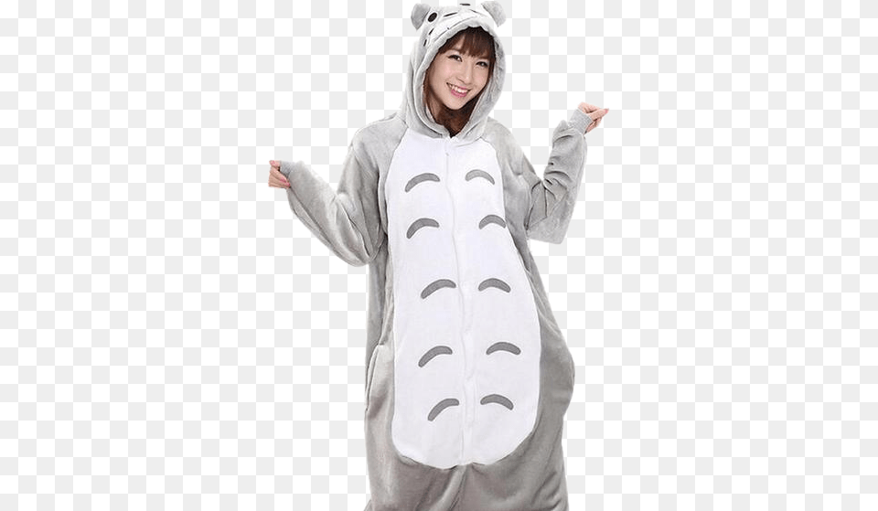 Totoro Onesiesdata Rimg Lazydata Rimg Scale Kigurumi Totoro, Clothing, Hood, Hoodie, Knitwear Free Transparent Png