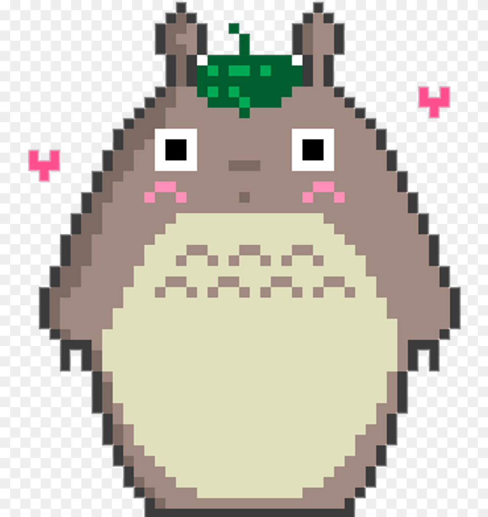 Totoro Pixel Girl Studioghibli Kawaii Kawai Tumblr Pixel Art Hama Totoro, Animal, Mammal, Rodent, Qr Code Png