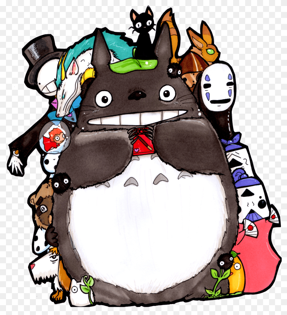 Totoro Shares Pocky, Baby, Person, Face, Head Free Transparent Png