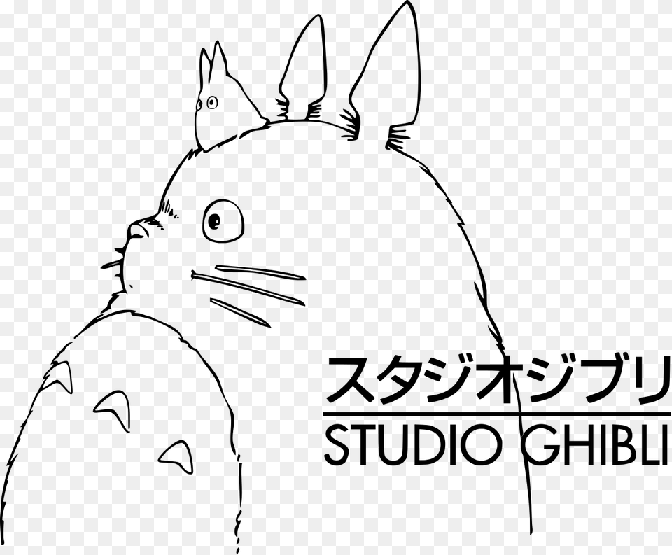 Totoro Studio Ghibli Logo Download Totoro Studio Ghibli Logo, Gray Free Transparent Png