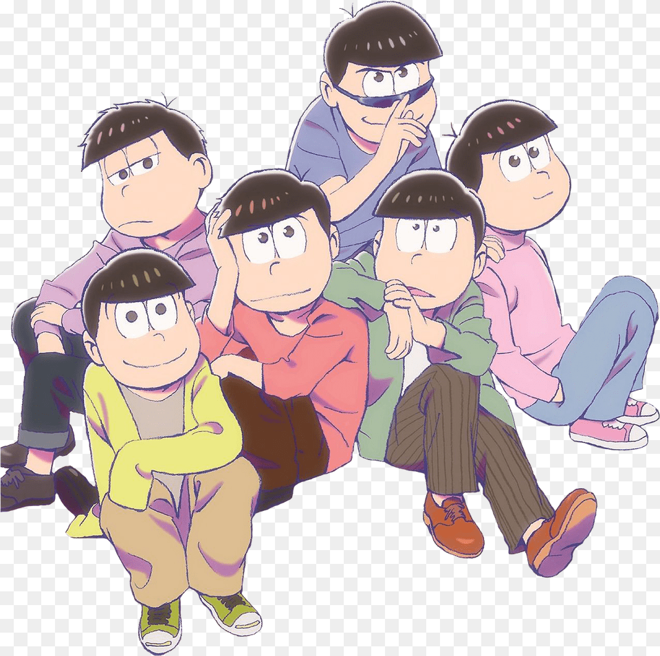 Tottyandkara Theosomatsuboys Osomatsu San Transparent, Book, Publication, Comics, Person Free Png Download