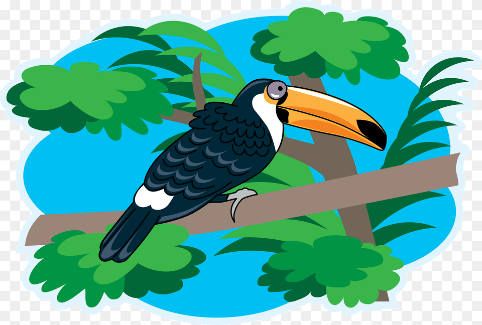 Toucan Clipart, Animal, Tree, Rainforest, Plant Png Image