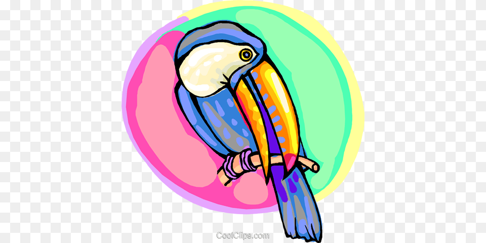 Toucan On A Branch Royalty Vector Clip Art Illustration, Animal, Beak, Bird Free Png Download