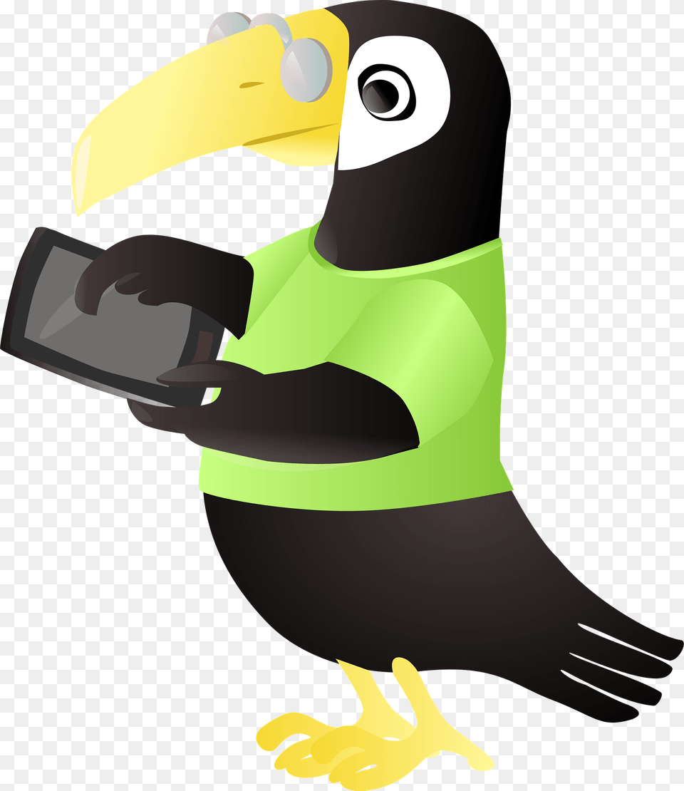 Toucan With Tablet Clipart, Animal, Beak, Bird, Fish Free Transparent Png