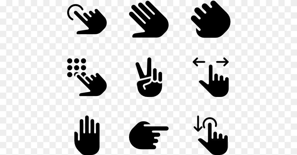 Touch Gestures Gesture, Gray Free Png Download