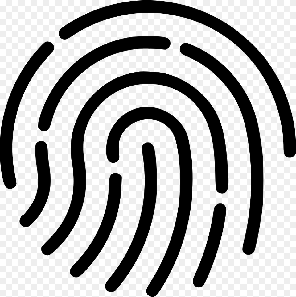 Touch Id Fingerprint Access Touch Id Icon Svg, Spiral, Ammunition, Grenade, Weapon Free Transparent Png