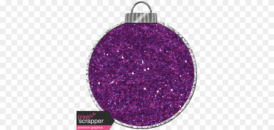 Touch Of Sparkle Christmas Ornament Purple Glitter Graphic Christmas Ornament, Accessories, Gemstone, Jewelry, Chandelier Free Png