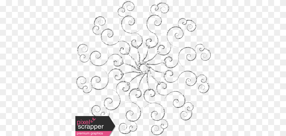 Touch Of Sparkle Christmas Snowflake Line Art, Floral Design, Graphics, Pattern Png