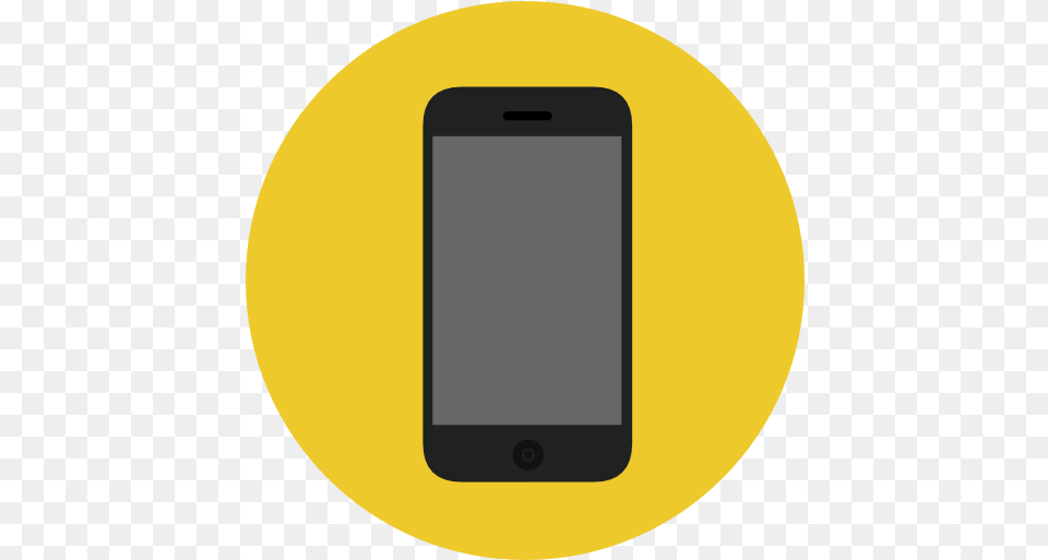 Touch Screen Mobile Phone Iphone Cellphone Smartphone Handphone Icon Yellow, Electronics, Mobile Phone, Disk Png