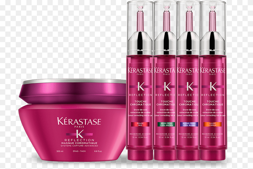 Touche Chromatique Thick Hair Masque Color Correct Kerastase Touche Chromatique, Bottle, Cosmetics, Lotion, Lipstick Png Image
