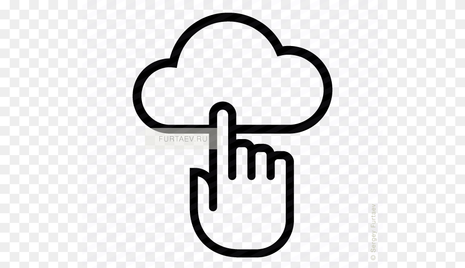 Touching Cloud Vector Icon Png Image