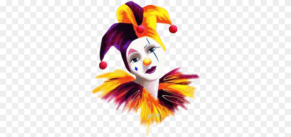 Touching Hearts Clowns Pnggif Clown Paintings Art, Performer, Person, Adult, Female Free Transparent Png