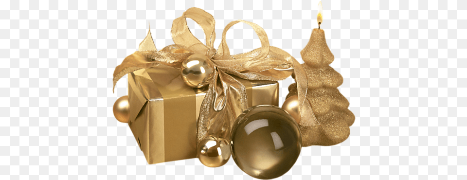 Touching Hearts Presents Tube Christmas Gift Gold Gift Free Png