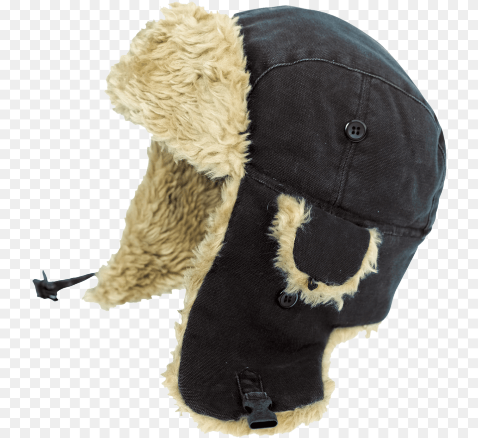 Tough Duck Aviator Hat Black Detail Tuque D Hiver, Clothing, Plush, Toy, Cap Png Image