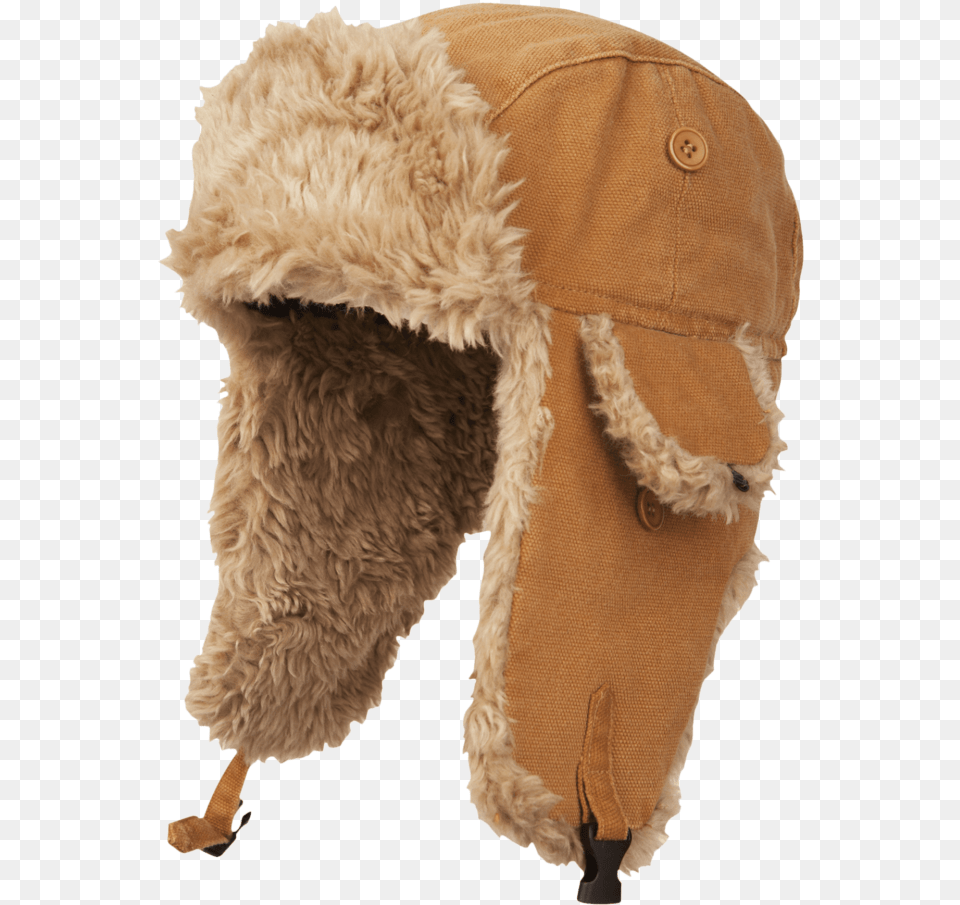 Tough Duck Aviator Hat Brown Detail Fur Clothing Png