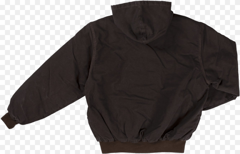 Tough Duck Mens Hooded Bomber Jacket Dark Brown Back Polar Fleece, Clothing, Coat, Hoodie, Knitwear Free Png Download