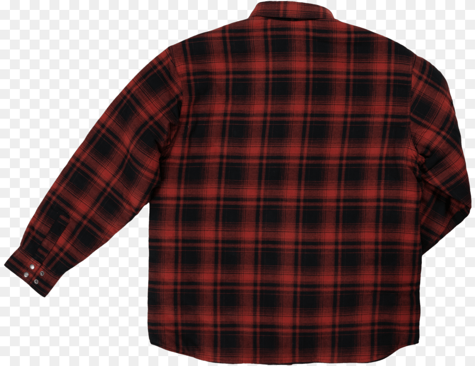 Tough Duck Mens Quilt Lined Flannel Shirt Red Plaid, Clothing, Dress Shirt, Long Sleeve, Sleeve Png
