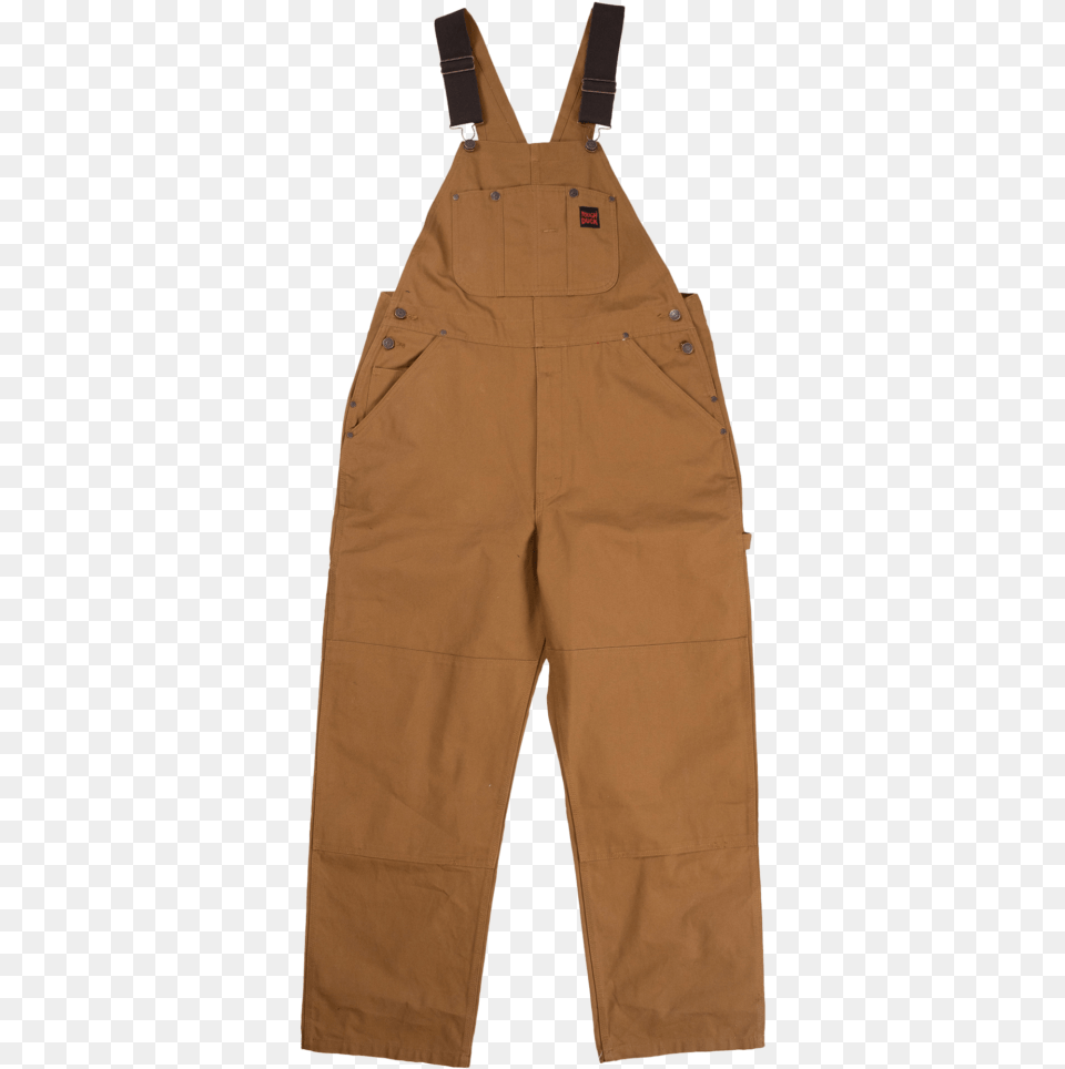 Tough Duck Mens Unlined Duck Overalls Brown Front I198 Overall, Clothing, Coat, Jeans, Pants Png