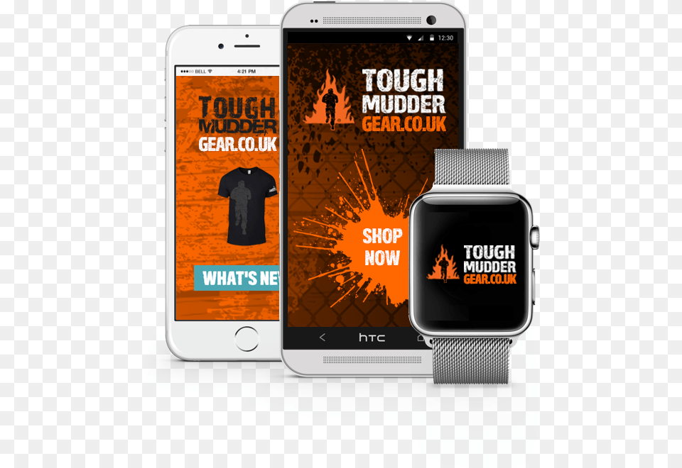 Tough Mudder Ecommerce For Mobile And Desktop Smartphone, Electronics, Mobile Phone, Phone, Wristwatch Png Image