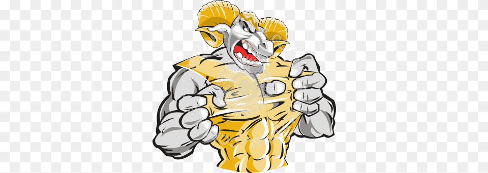 Tough Ram Man With Hands, Publication, Book, Comics, Baby Free Png