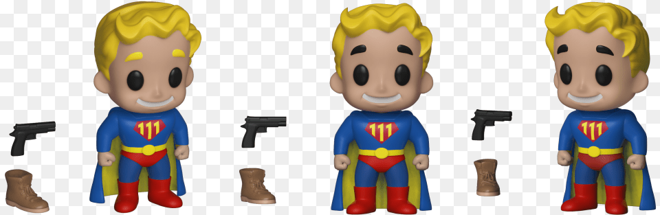 Toughness Vault Boy Multicolor Funko 5 Star, Figurine, Baby, Person, Gun Free Png Download