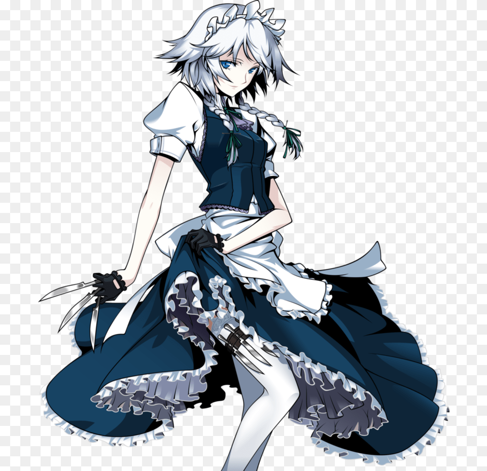 Touhou Anime Izayoi Sakuya Touhou Izayoi Sakuya, Book, Comics, Publication, Adult Free Transparent Png