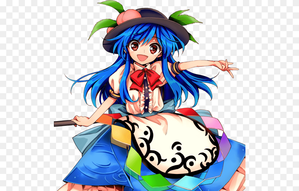 Touhou Antinomy Of Common Flowers Tenshi, Publication, Book, Comics, Face Png