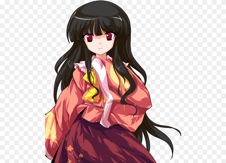 Touhou Kaguya Houraisan Red Eyes Kaguya Houraisan Official Art, Adult, Publication, Person, Gown Free Png